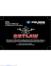 Polaris Outlaw Owner's Manual