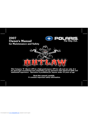 Polaris 2007 Outlaw Owner's Manual