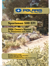 Polaris 2006 Sportsman 500 EFI Owner's Manual