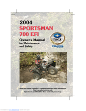 Polaris 2004 Sportsman 700 EFI Owner's Manual