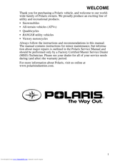 Polaris 2008 Sportsman 800 Touring Quadricycle Owner's Manual
