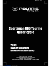 Polaris 2009 Sportsman 800 Owner's Manual