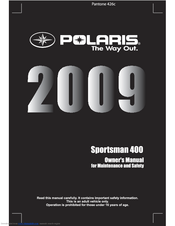 Polaris 2009 Sportsman 400 Owner's Manual