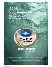 Polaris 2005 Sprotsman MV7 Owner's Manual