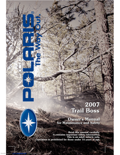 Polaris 2007 Trail Boss 330 Owner's Manual