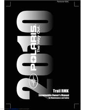 Polaris 2010 Trail RMK Owner's Manual