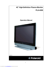 Polaroid PLA 4260 Operation Manual