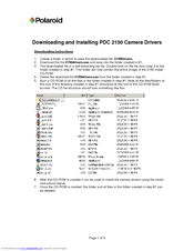 Polaroid PDC 2150 Driver Installation Manual