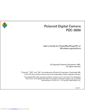 Polaroid PDC 3000 User Manual