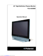 Polaroid PLA-4255BD Operation Manual