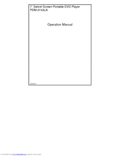 Polaroid PDM0743 Operation Manual