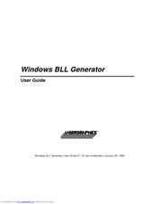 Lasergraphics Windows BLL Generator User Manual