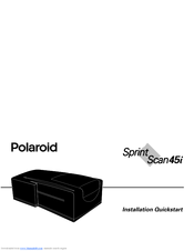 Polaroid Sprint Scan 45i Installation, Quick Start