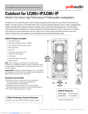 Polk Audio LC265I-IP Cutsheet