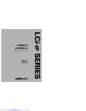 Polk Audio LC80i-IP Owner's Manual