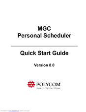 Polycom MGC Personal Scheduler 8.0 Quick Start Manual
