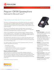 Polycom CX100 Datasheet