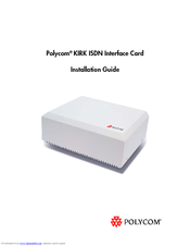 Polycom KIRK ISDN Installation Manual