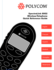Polycom SpectraLink 8002 Series Quick Reference Manual