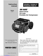 Porter-Cable A16759 Instruction Manual