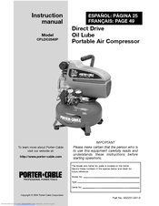 Porter-Cable CPLDC2540P Instruction Manual