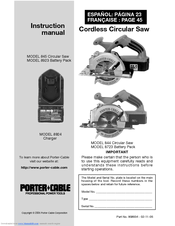 Porter-Cable 8723 Instruction Manual