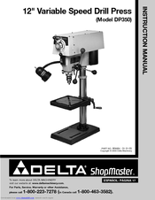 Delta ShopMaster DP350 Instruction Manual