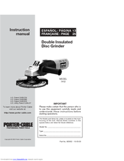 Porter-Cable 7412 Instruction Manual