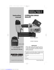 Porter-Cable BN200V12 Instruction Manual