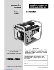 Porter-Cable H450CS, CH350CS, H650CS Instruction Manual