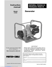 Porter-Cable CH250 Instruction Manual