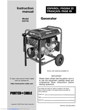 Porter-Cable BSV750 Instruction Manual