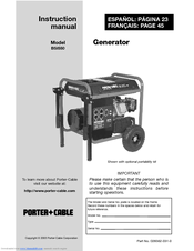 Porter-Cable D28362-031-0 Instruction Manual