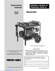 Porter-Cable BSI550-W-CA Instruction Manual