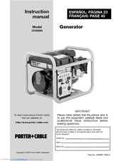 Porter-Cable D29851-038-0 Instruction Manual