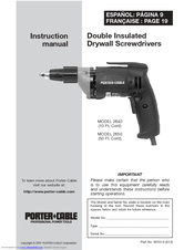 Porter-Cable J-2640 Instruction Manual
