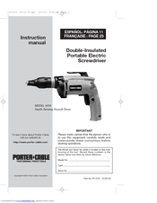Porter-Cable 4610-CA Instruction Manual