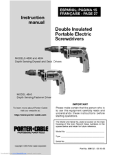 Porter-Cable 4640 Instruction Manual