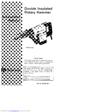 Rockwell Rockwell 863538-0811 Instruction Manual