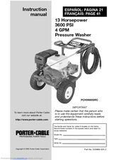 Porter-Cable D25806-025-2 Instruction Manual