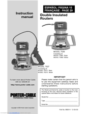 Porter-Cable 75371 Instruction Manual