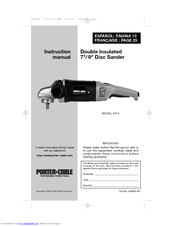 Porter-Cable 7414 Instruction Manual