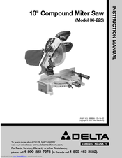 Delta 36-220 10" Compound Miter Saw Instruction Manual 
