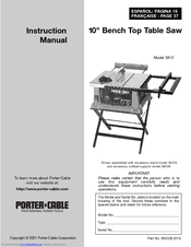 Porter-Cable 3812 Instruction Manual