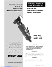 Porter-Cable PTX3 Instruction Manual