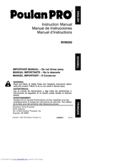 Poulan Pro 530086577 Instruction Manual