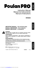 Poulan Pro 530088073 Instruction Manual
