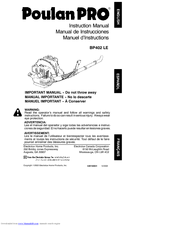 Poulan Pro 530163031 Instruction Manual