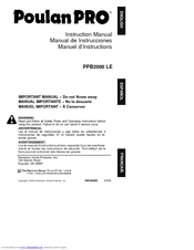 Poulan Pro 530164283 Instruction Manual