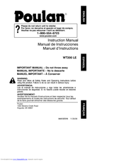 Poulan Pro 545137219 Instruction Manual